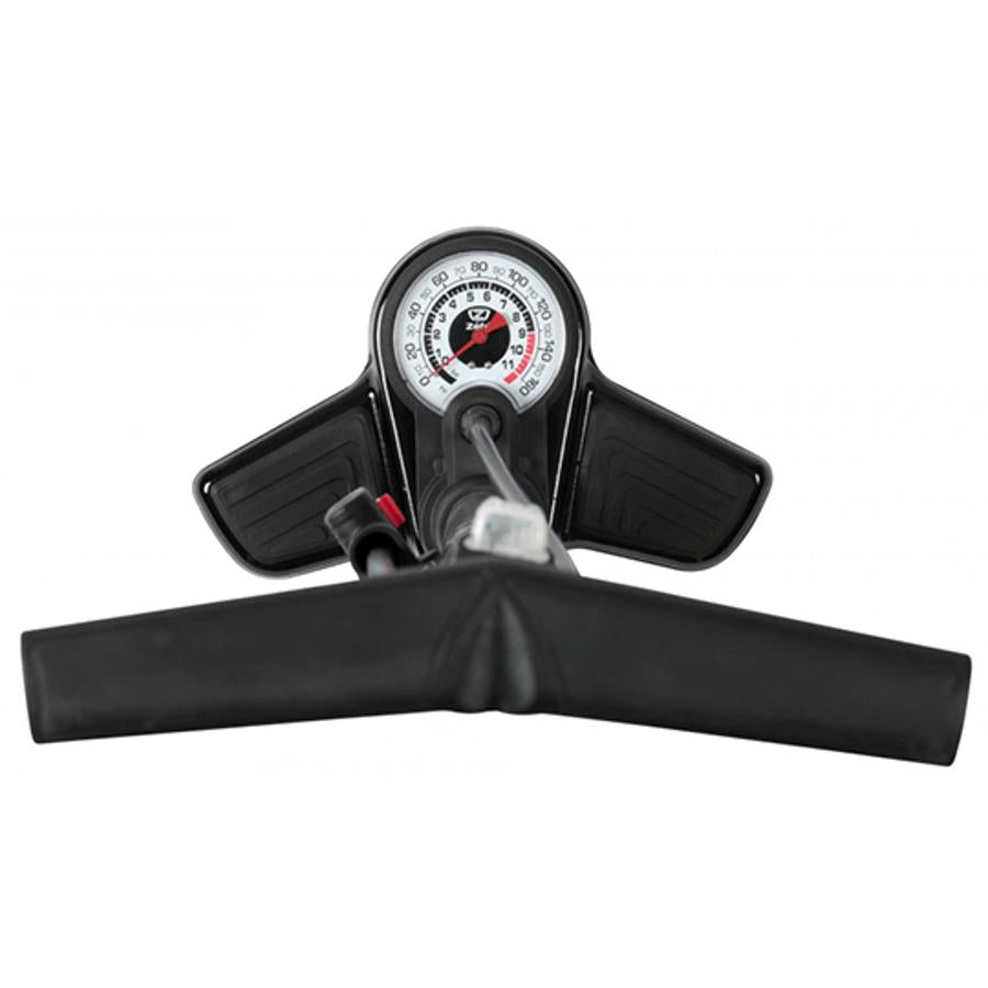 POMPE A PIED ZEFAL FP20 CORPS ACIER GRIS SUPPORT ACIER RACCORD SWITCH VS / VP 11BARS
