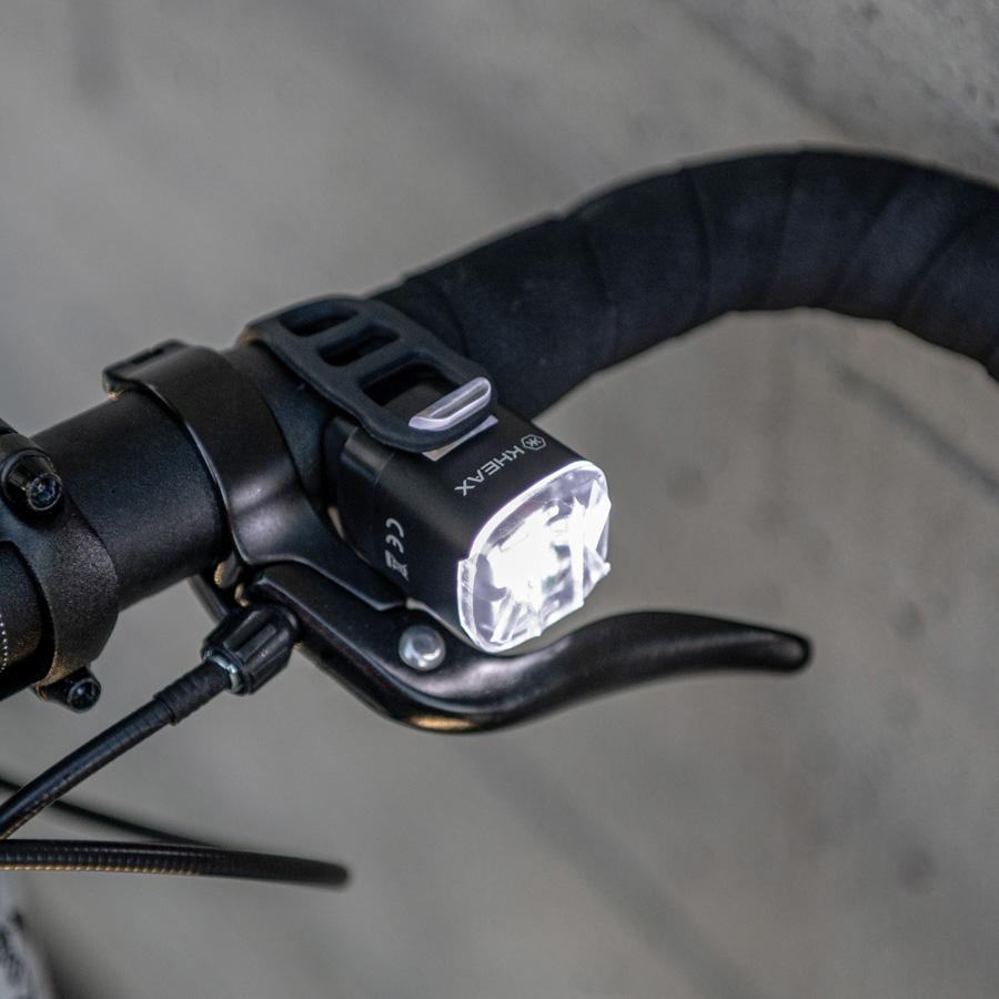 ECLAIRAGE VELO AV+AR RECHARGEABLE USB-C KHEAX NASH II 50 / 20L MODE CONTINU / MODE FIXE