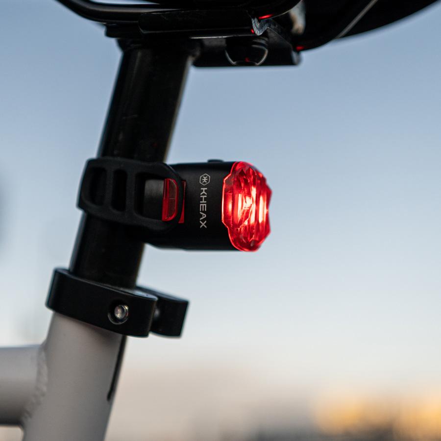 ECLAIRAGE VELO AV+AR RECHARGEABLE USB-C KHEAX NASH II 50 / 20L MODE CONTINU / MODE FIXE