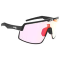Lunettes AZR KROMIC SPEED RX NOIRE MATE / ECRAN HYDROPHOBE IRISE ROUGE PHOTOCHROMIQUE CAT 0 A 3