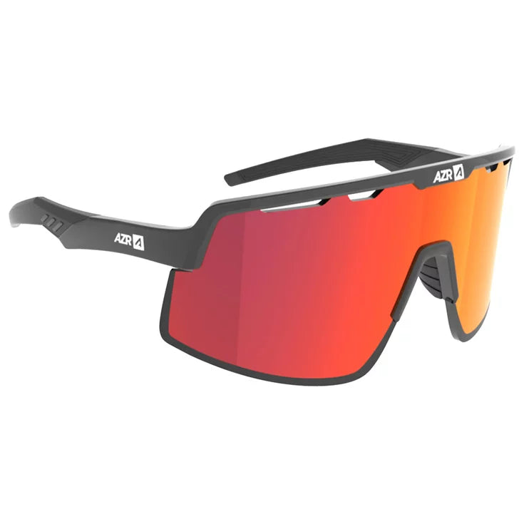 Lunettes AZR KROMIC SPEED RX NOIRE MATE / ECRAN HYDROPHOBE IRISE ROUGE PHOTOCHROMIQUE CAT 0 A 3