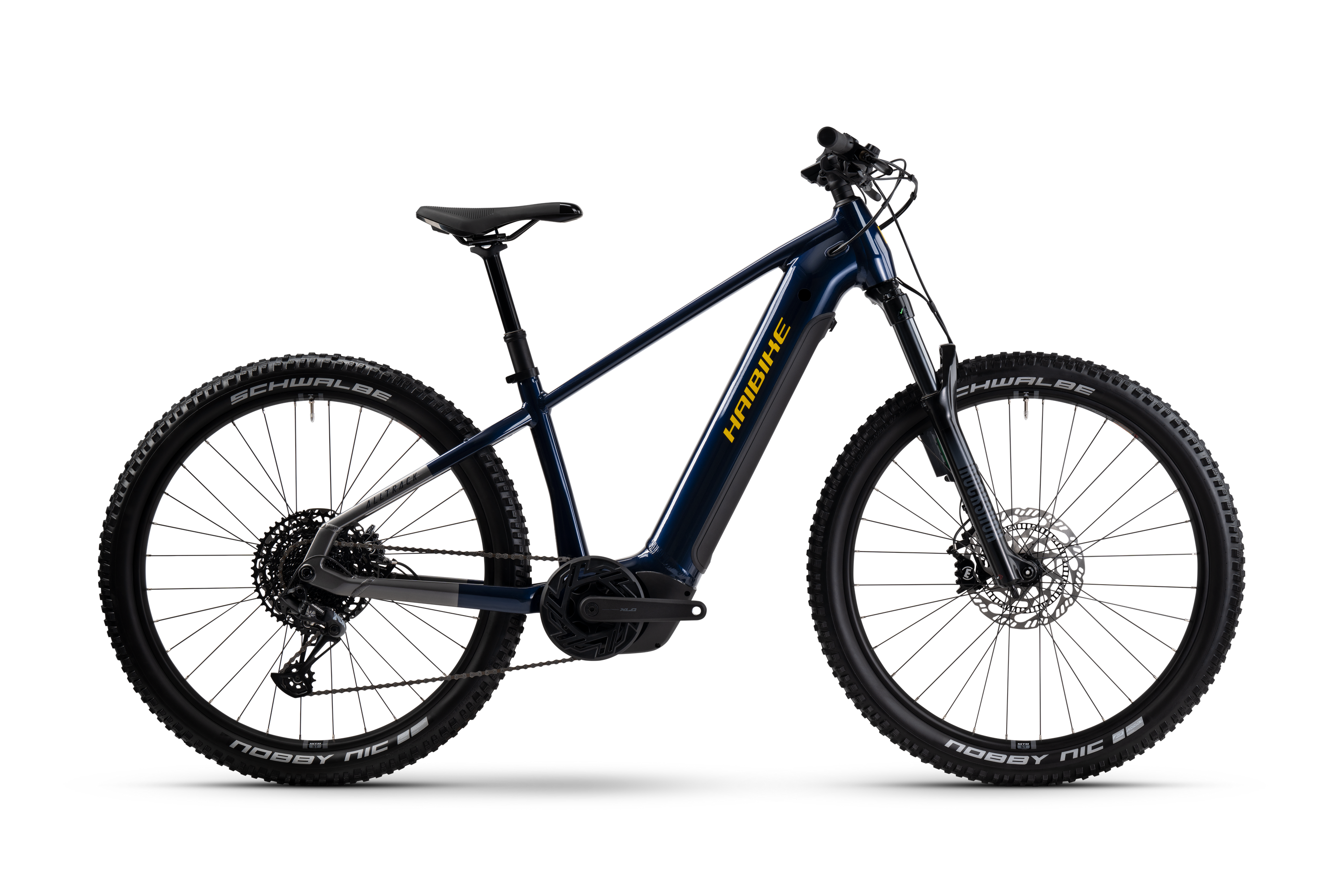 VTT électrique Haibike ALLTRACK 11 blue/titan/yellow - glossy 2026