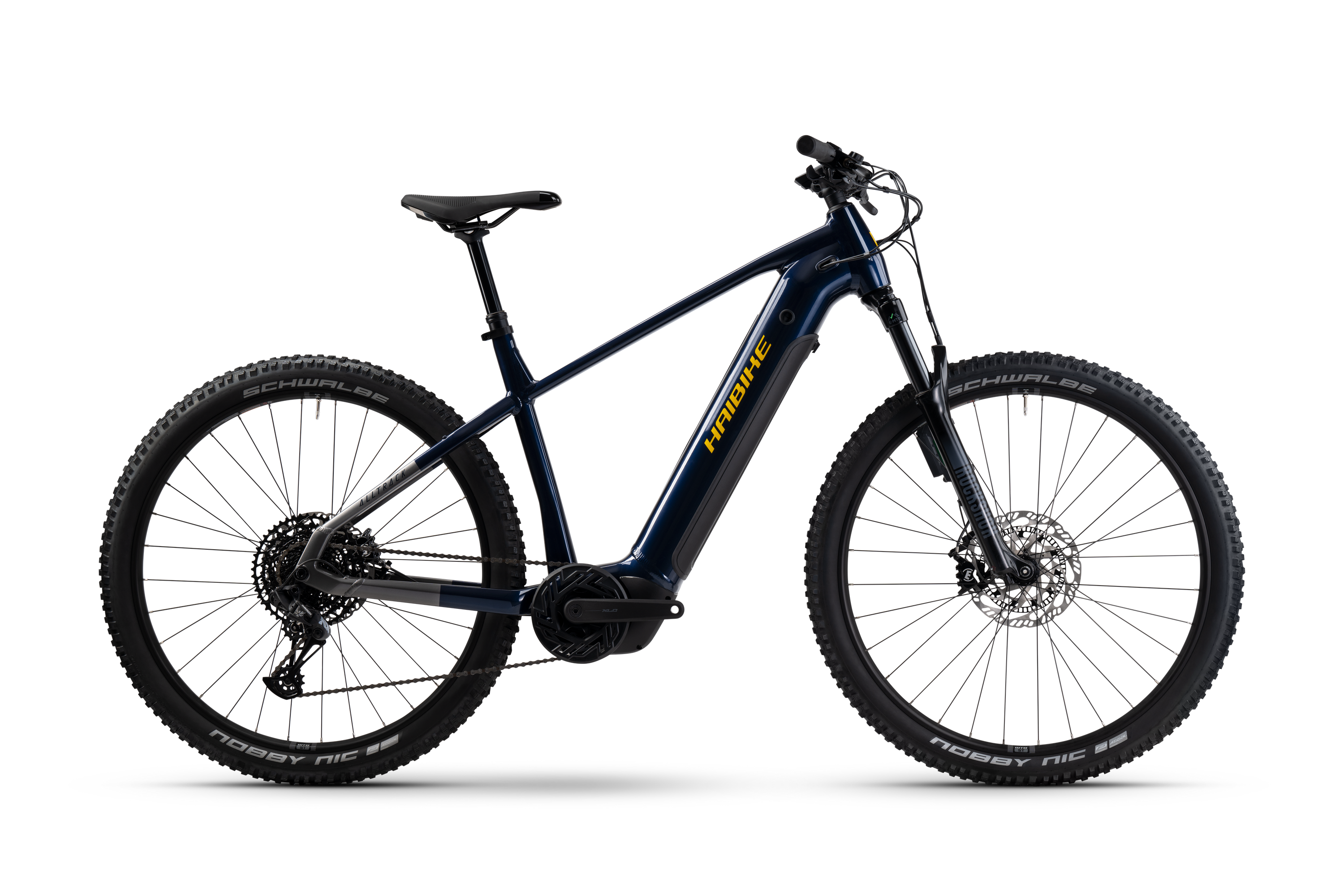 VTT électrique Haibike ALLTRACK 11 ABS blue/titan/yellow - glossy 2026