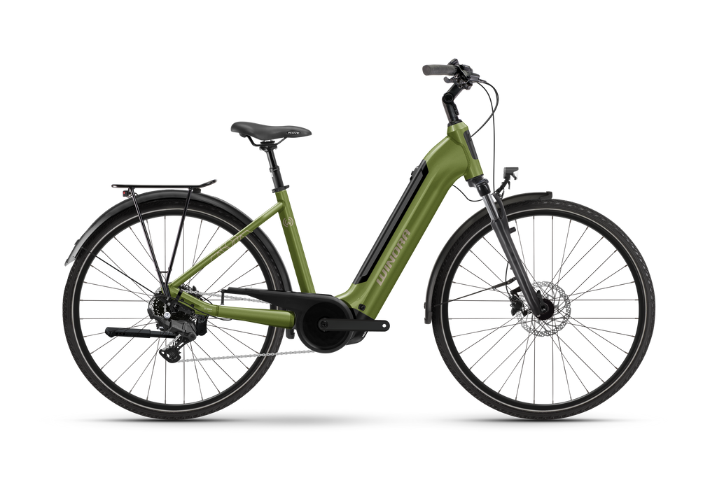 VTC à assistance électrique Winora Tria X9 low muted mantis - glossy 2026