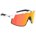Lunettes AZR Kromic speed RX blanche vernie / écran hydrophobe irisé rouge photochromique cat 0 à 3