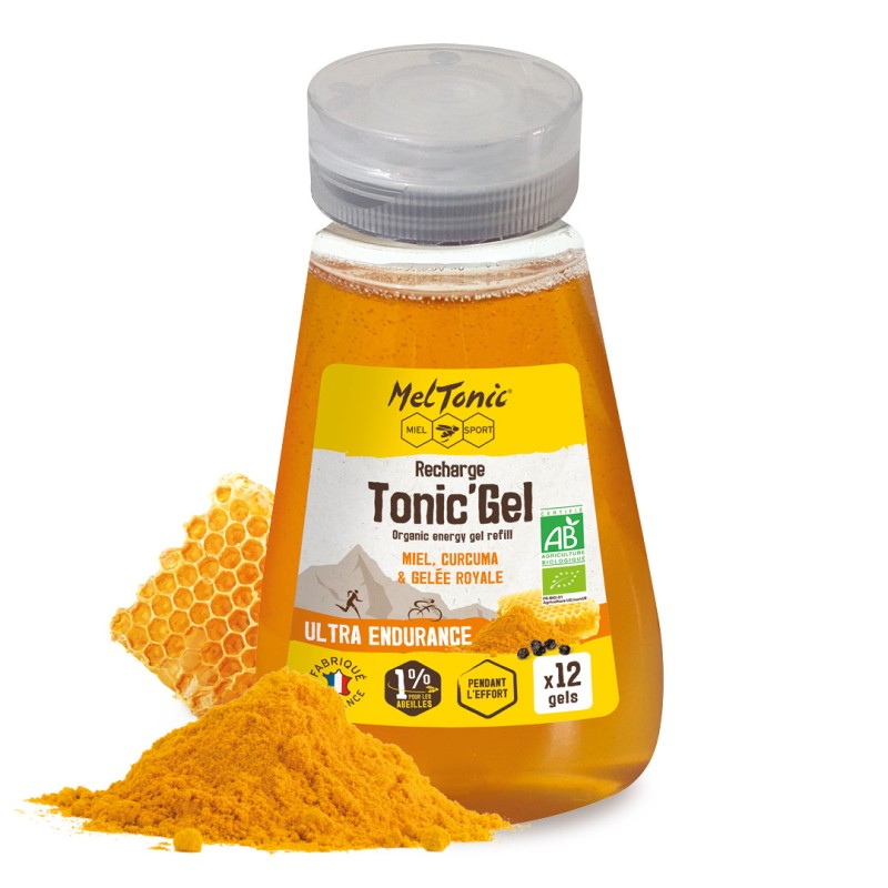 Recharge gel Meltonic Ultra Endurance Bio Miel curcuma gelée royale