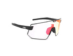 Lunettes AZR Kromic flash RX noire vernie / écran hydrophobe irisé rouge photochromique cat 1 à 3
