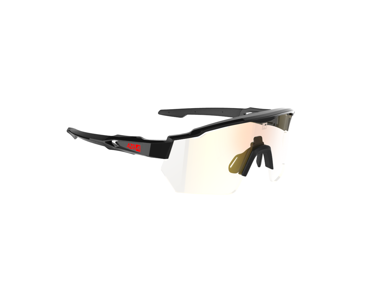 Lunettes AZR KROMIC RACE RX NOIRE/ROUGE VERNIE / ECRAN IRISE ROUGE PHOTOCHROMIQUE CAT 0 A 3