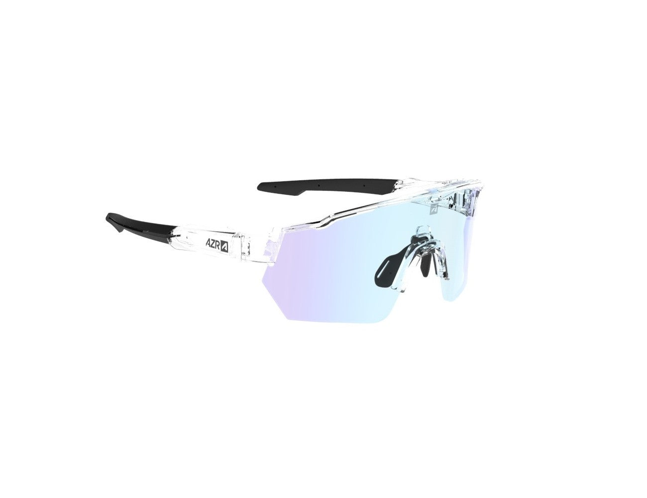 Lunettes AZR KROMIC RACE RX CRYSTALE VERNIE / ECRAN IRISE BLEU PHOTOCHROMIQUE CAT 0 A 3