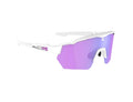 Lunettes AZR RACE RX blanche vernie / écran hydrophobe violet multicouche